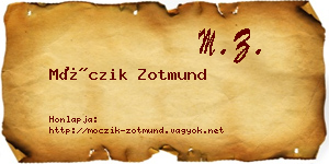 Móczik Zotmund névjegykártya